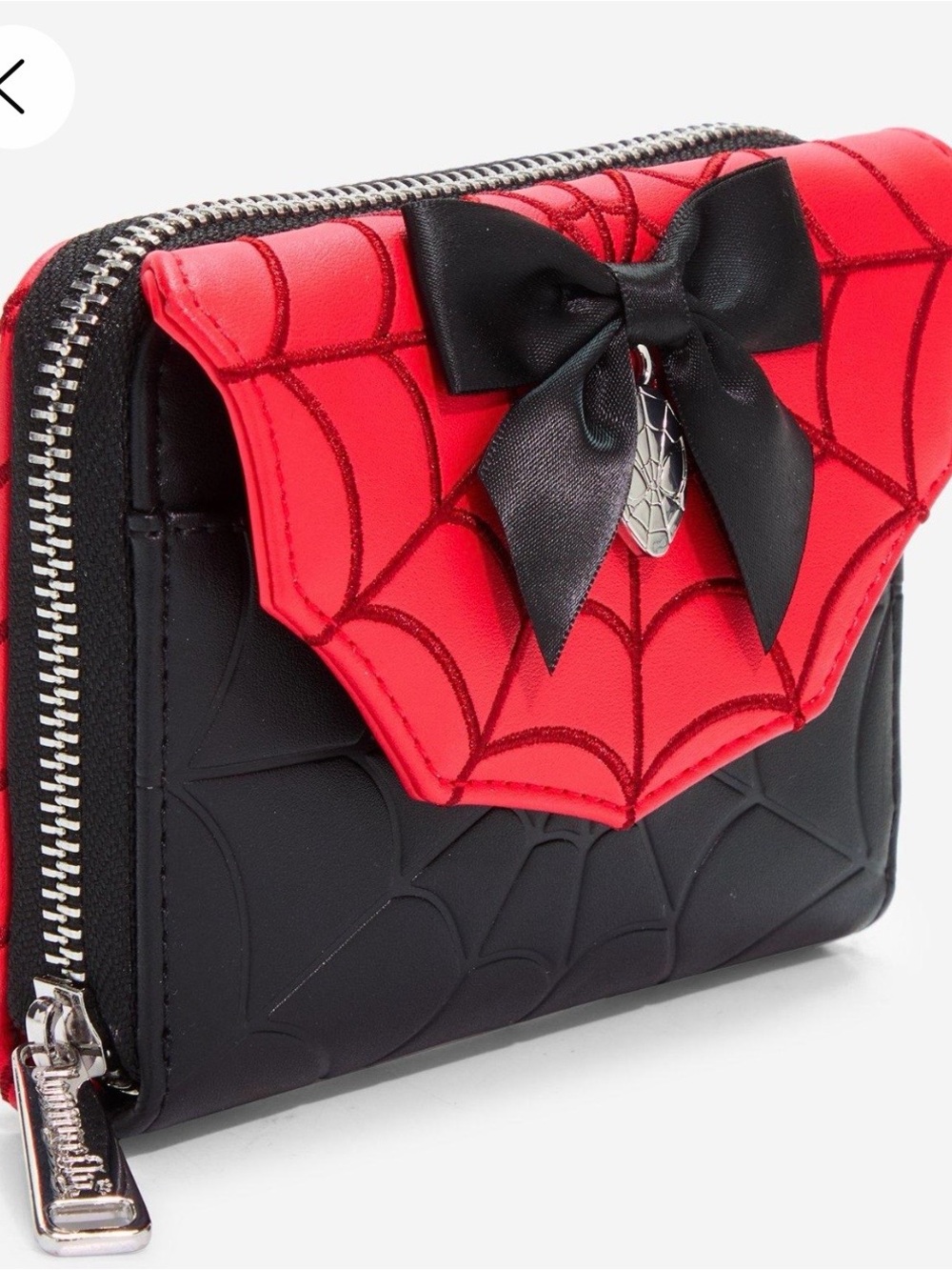 Loungefly Marvel Spider-Man Web Heart Mini Backpack & Wallet - Picture 4 of 7